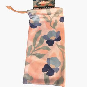 Floral Microfiber Sunglass Case Cleaning Cloth Pastel Pink Blue